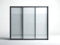 Armadio - Vetro-Alluminio - 300x65x230 cm - Nero-Trasparente - Moderno