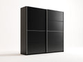 Armadio - Legno-Alluminio - 240x65x220 cm - Nero - Moderno