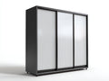 Armadio - Vetro-Alluminio - 280x65x230 cm - Grigio scuro-Trasparente - Moderno