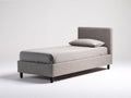 Letto singolo - Tessuto - 210x100x120 cm - Grigio - Stile moderno