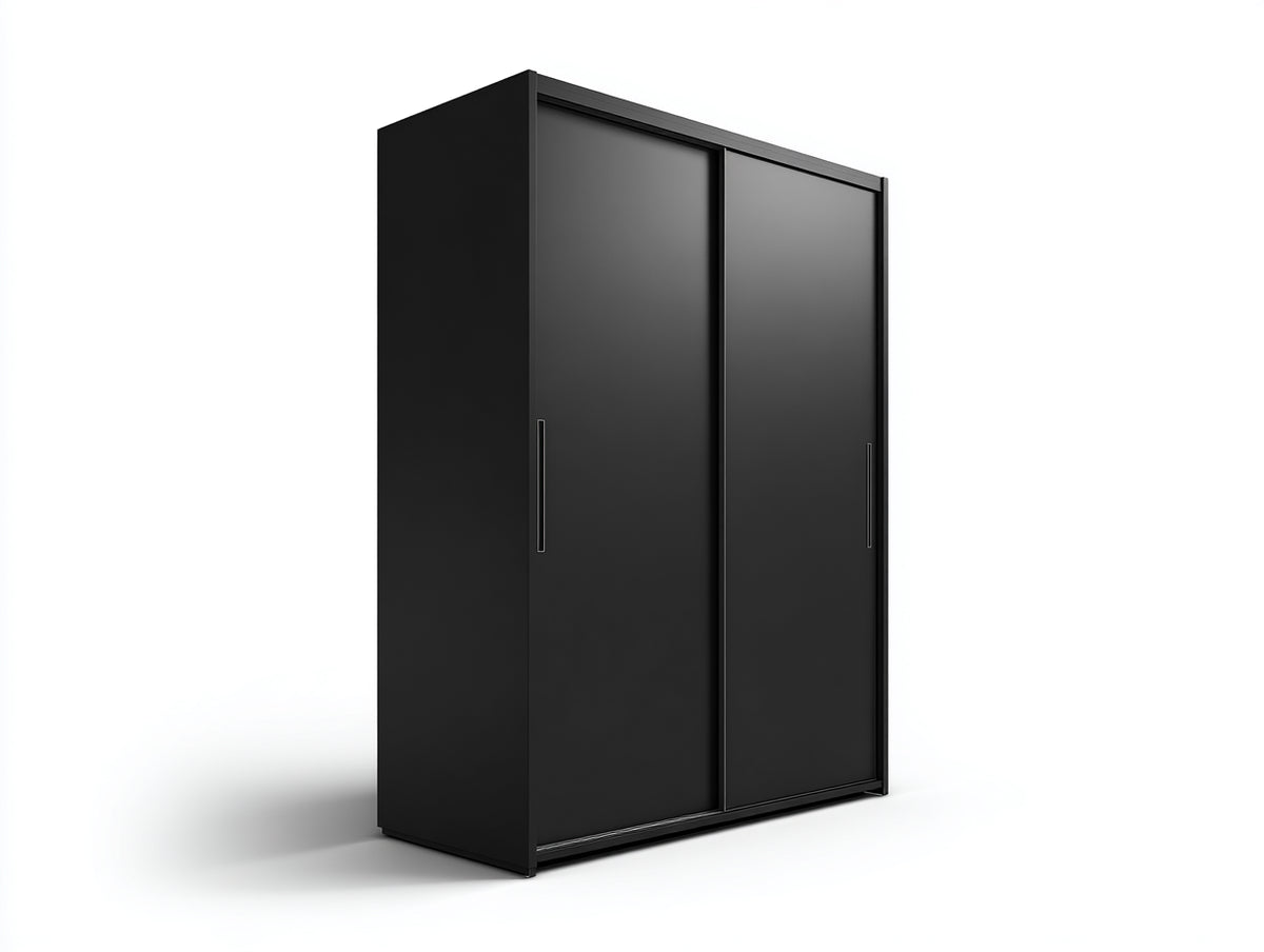 Armadio - Legno-Alluminio - 200x65x220 cm - Nero - Moderno